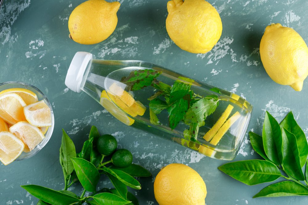 Lemon water helps detoxify the body and reduce post-meal glucose spikes